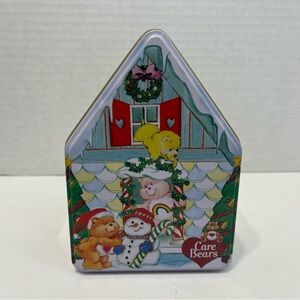 Care Bears Christmas Ornament Set of 3 Holiday Tin Carlton Cards 2002